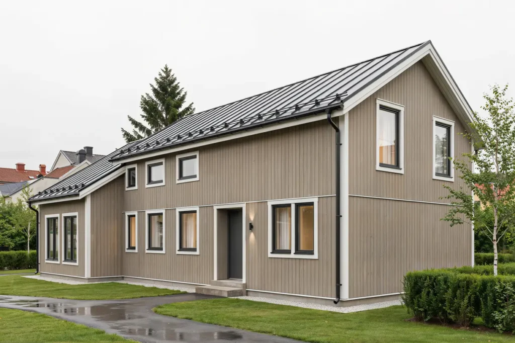fasadrenovering och byte av tr panel i hedvigslund lta