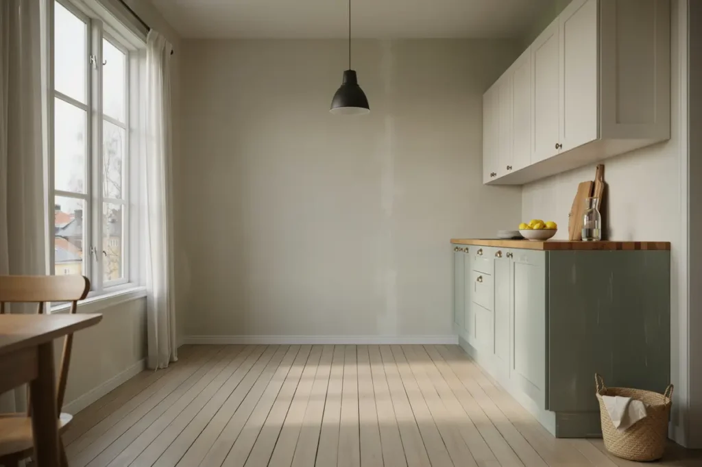 omm lning av k ksluckor och v ggar i villa i orhem