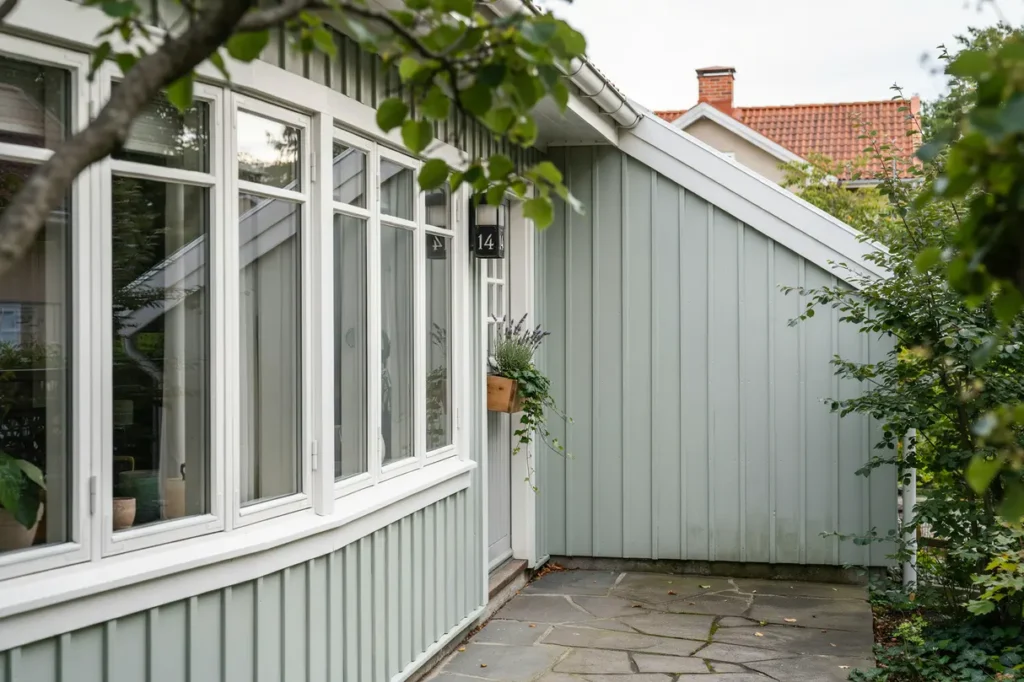m lning av uterum och snickerier i villa i solsidan